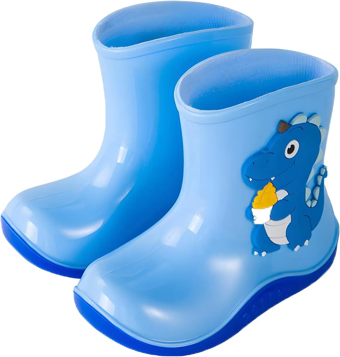 QIETION Kids Rain Boots - Toddler Waterproof Easy-On Boots for Girls and Boys