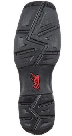Rebel By Durango Black Charcoal Grey Faded Black Flag Men's Western Boot DDB0125
