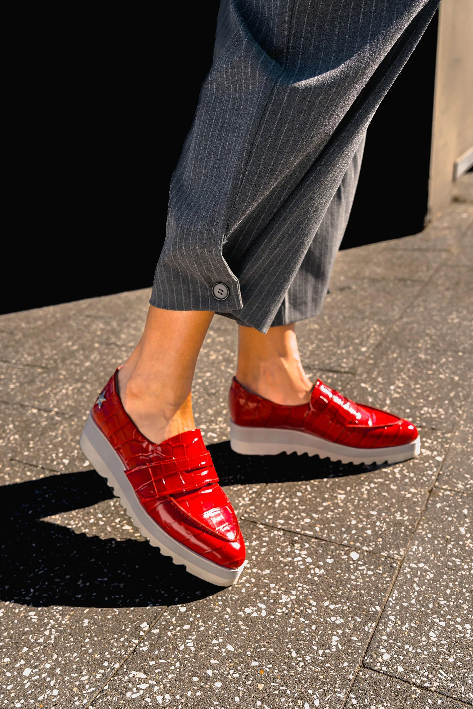 Red Croco Loafers