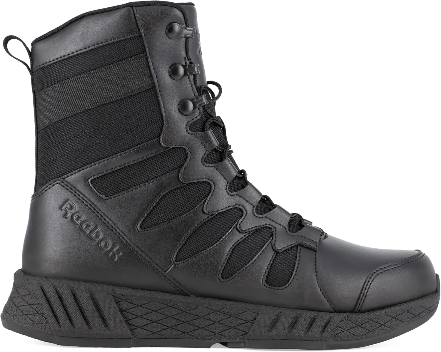 Reebok Men's Rb4379 Floatride Energy 8" Tactical Soft Toe Boot with Side Zipper Black Work & Safety