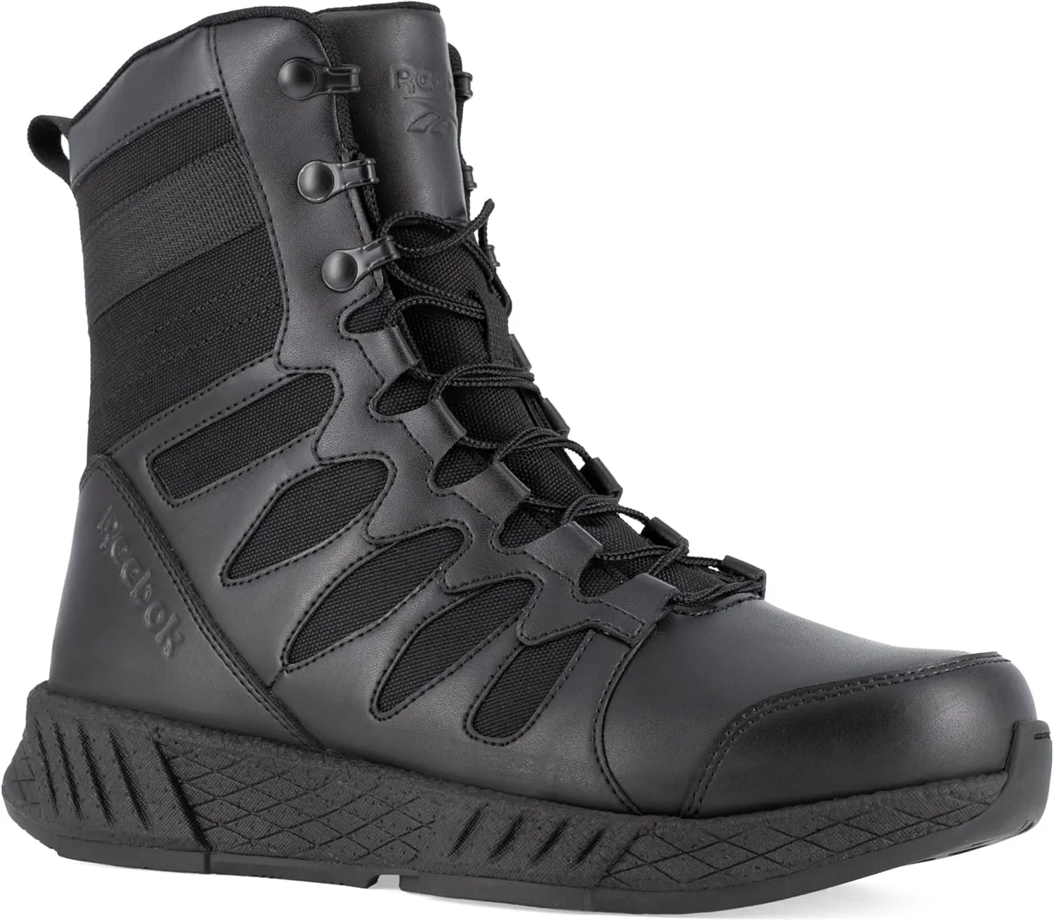 Reebok Men's Rb4379 Floatride Energy 8" Tactical Soft Toe Boot with Side Zipper Black Work & Safety