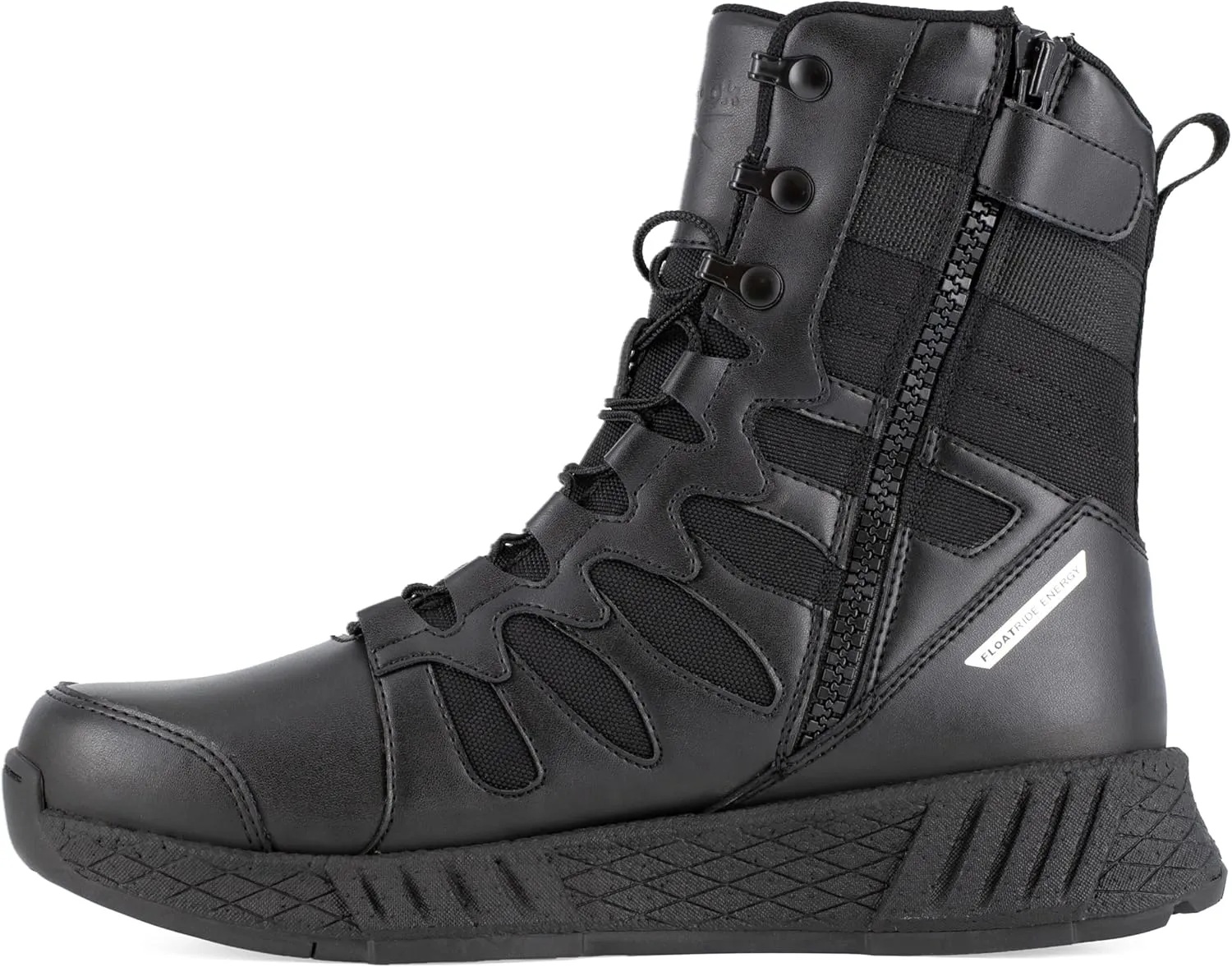 Reebok Men's Rb4379 Floatride Energy 8" Tactical Soft Toe Boot with Side Zipper Black Work & Safety