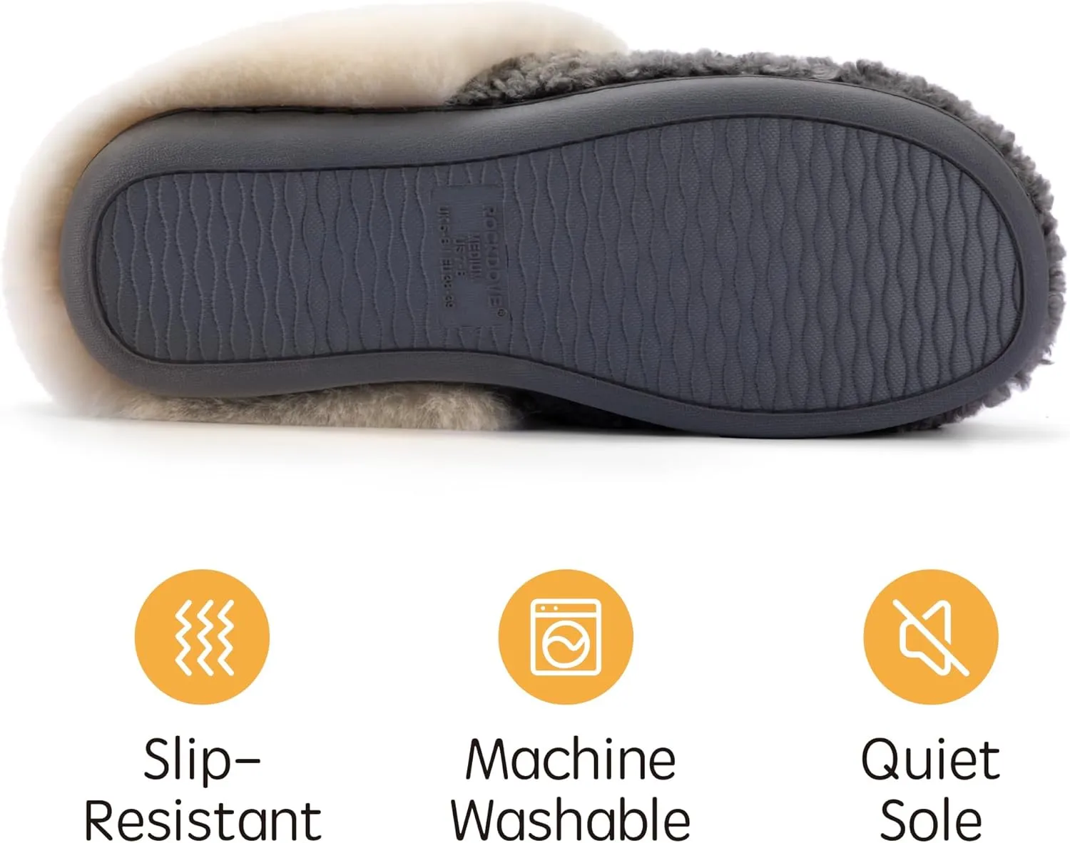 RockDove Women's Plush-Fleece Shearling Slip-On