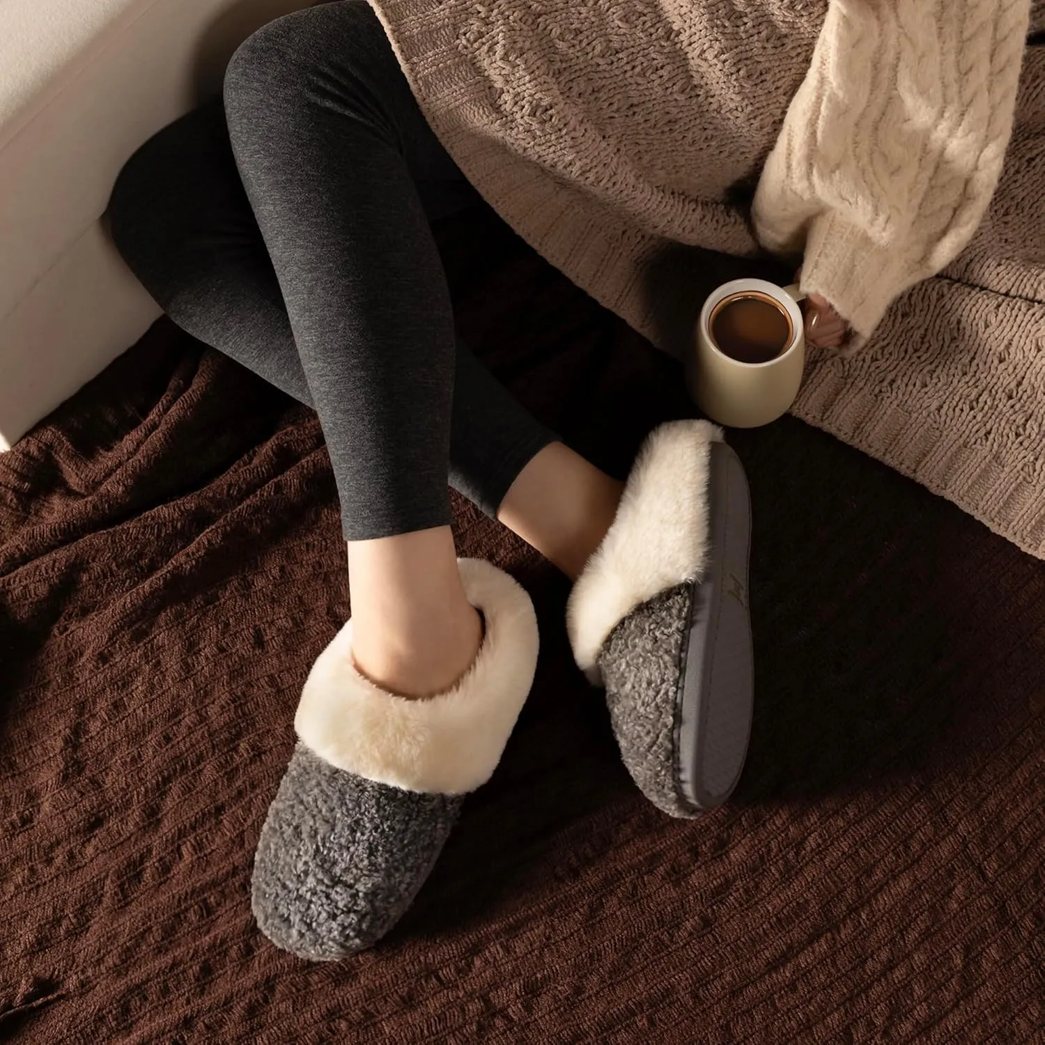 RockDove Women's Plush-Fleece Shearling Slip-On