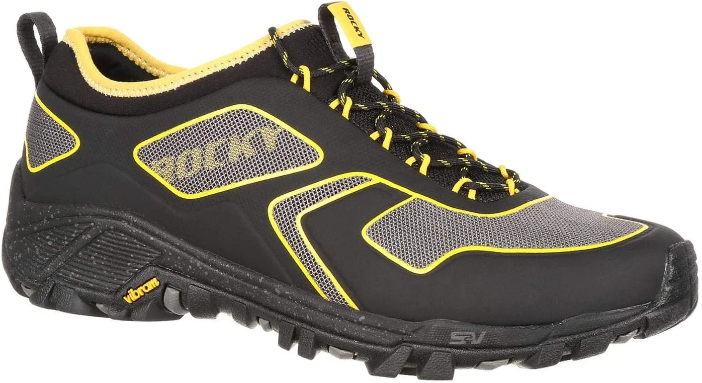 Rocky Men's 4'' Ortholite Trail Runner Sneakers, Black, Neoprene, Mesh, 12 M