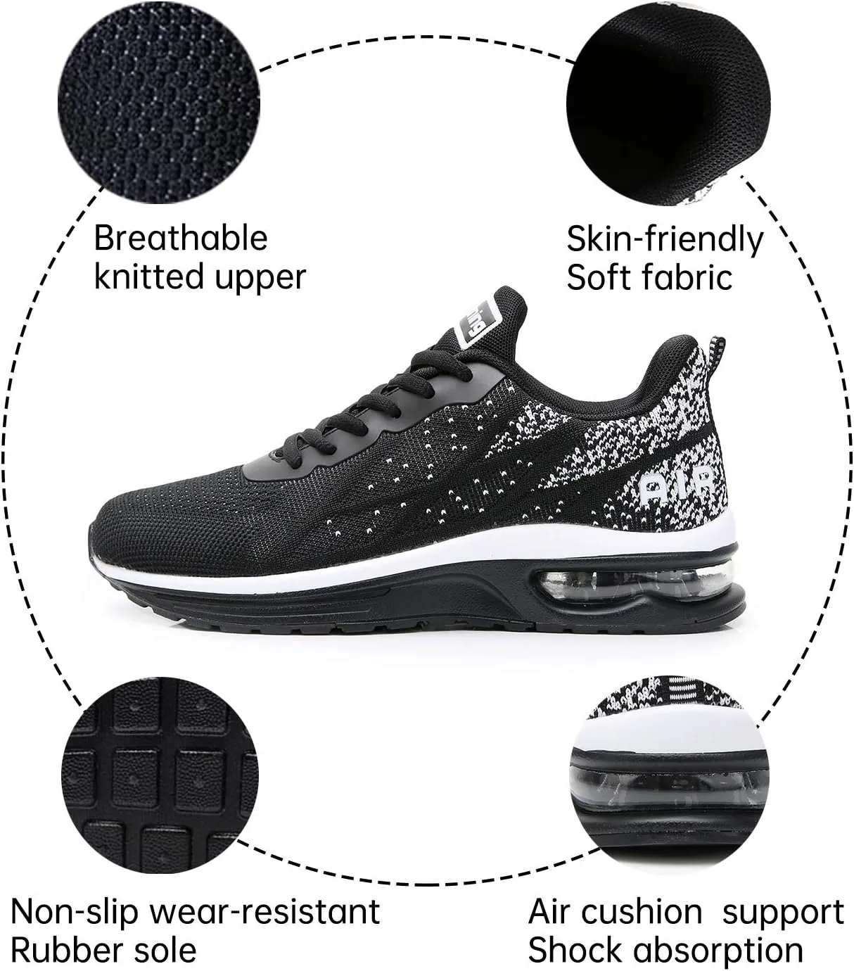 RomenSi Womens Tennis Athletic Running Shoes Fashion Sneakers Breathable Sports Gym Walking Shoes (US5.5-11)
