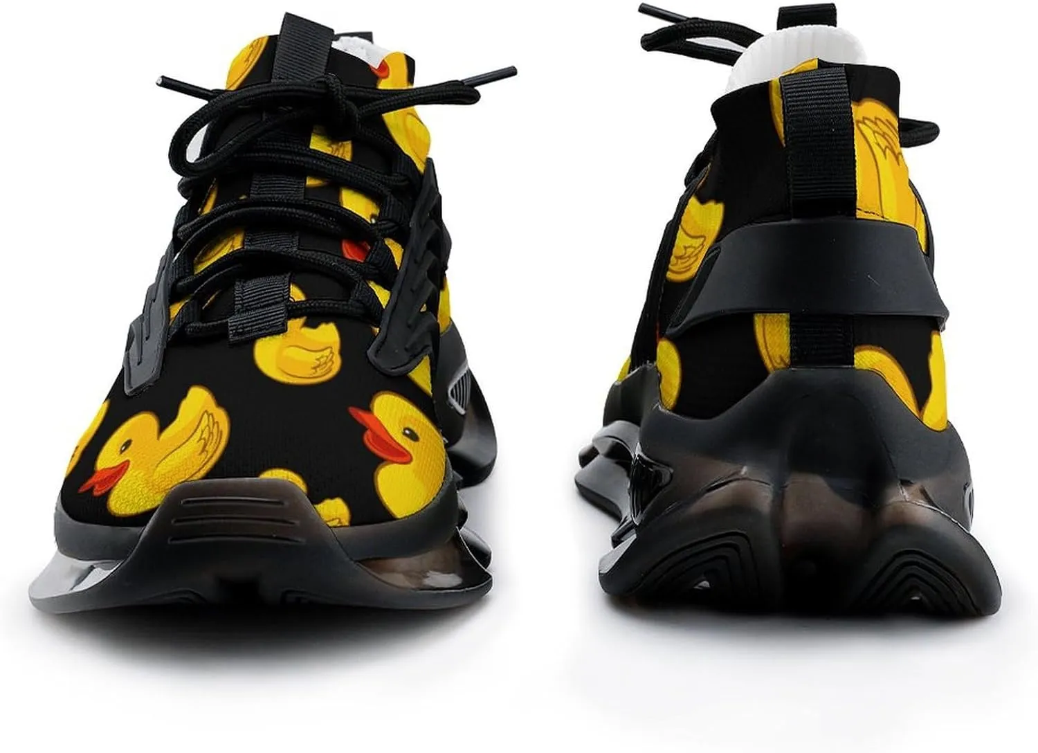 Rubber Yellow Duck Mens Running Shoes Lightweight Walking Tennis Shoes Soft Soled Elastic Cushion Basketball Shoes