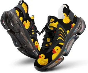 Rubber Yellow Duck Mens Running Shoes Lightweight Walking Tennis Shoes Soft Soled Elastic Cushion Basketball Shoes