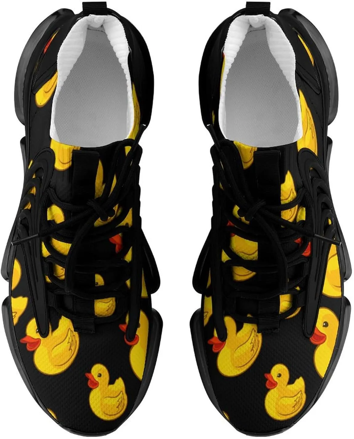 Rubber Yellow Duck Mens Running Shoes Lightweight Walking Tennis Shoes Soft Soled Elastic Cushion Basketball Shoes