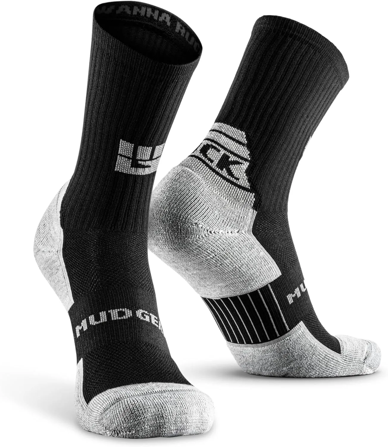Ruck Socks, Merino Wool Tactical Boot Socks for Military, Rucking, Hiking, and Outdoor Adventures, USA-Made Crew Socks