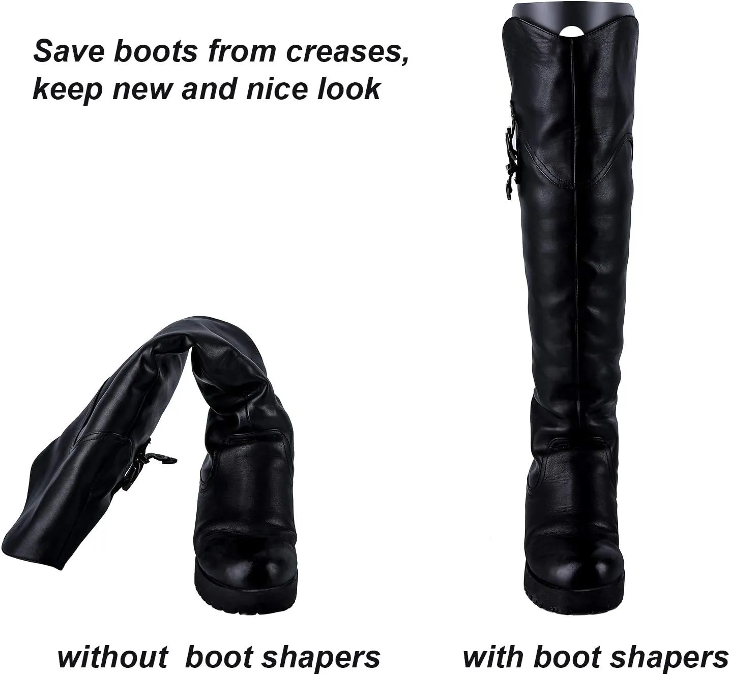 Ruisita 16 Pieces (8 Pairs) Reusable Boot Shaper Form Inserts Boots Tall Support for Women or Men