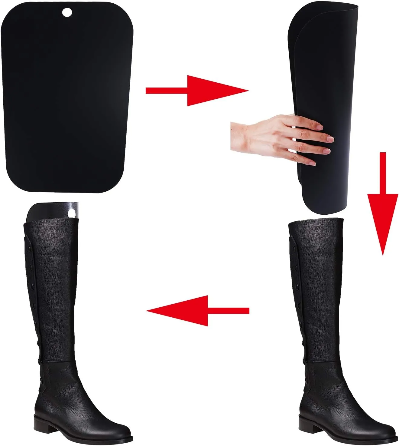 Ruisita 16 Pieces (8 Pairs) Reusable Boot Shaper Form Inserts Boots Tall Support for Women or Men