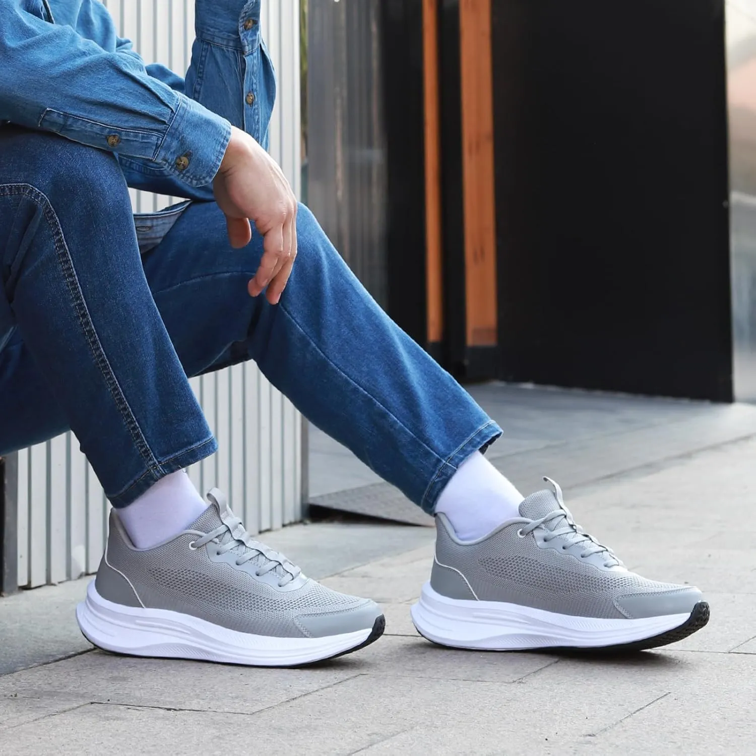 Running Shoes for Men Slip On Sneakers Walking Shoes Tennis Workout Breathable Non Slip Arch Support Sneakers