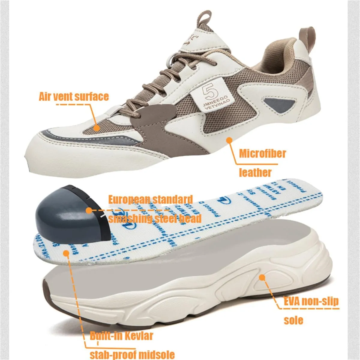 Safety Trainers Women's Steel Toe Cap Work Shoes Lightweight Safety Shoes