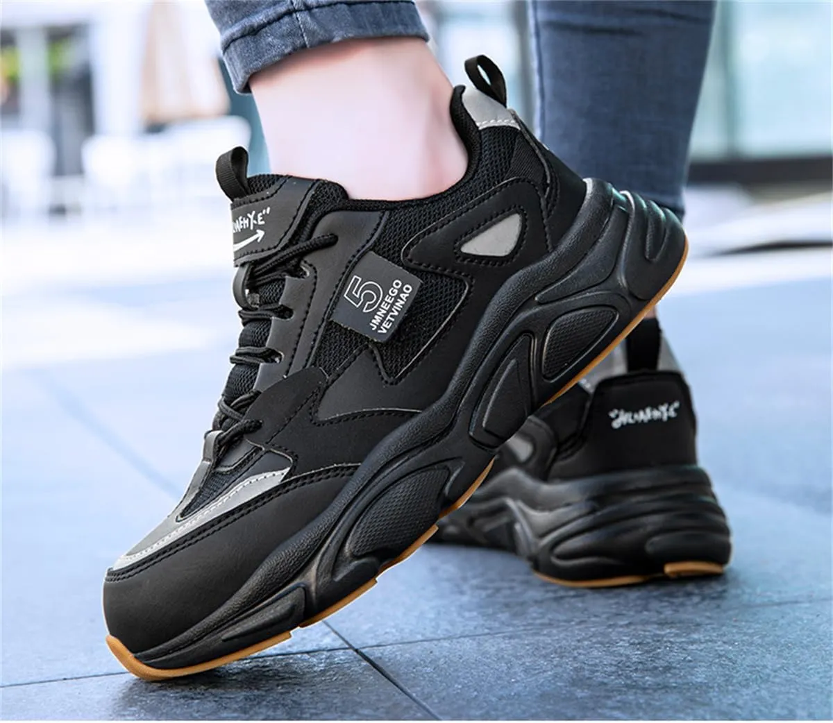 Safety Trainers Women's Steel Toe Cap Work Shoes Lightweight Safety Shoes