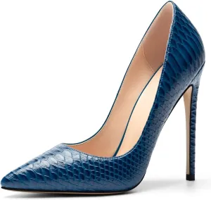 SAMMITOP Women's High Heels Pumps Pointed Toe Stiletto Shoes Slip-on Dress Pump