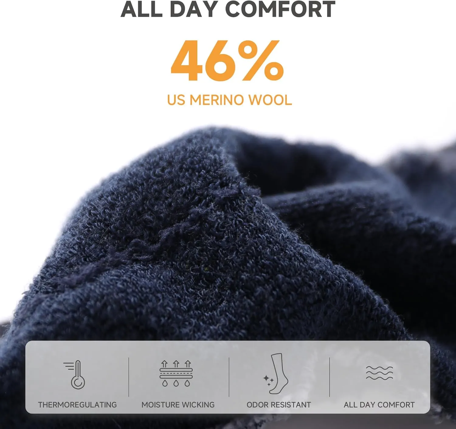 SAMSOX Merino Wool Crew Hiking Socks - Made in USA, Lightweight with Cushion, Boot Socks for Men Women (Sierra)