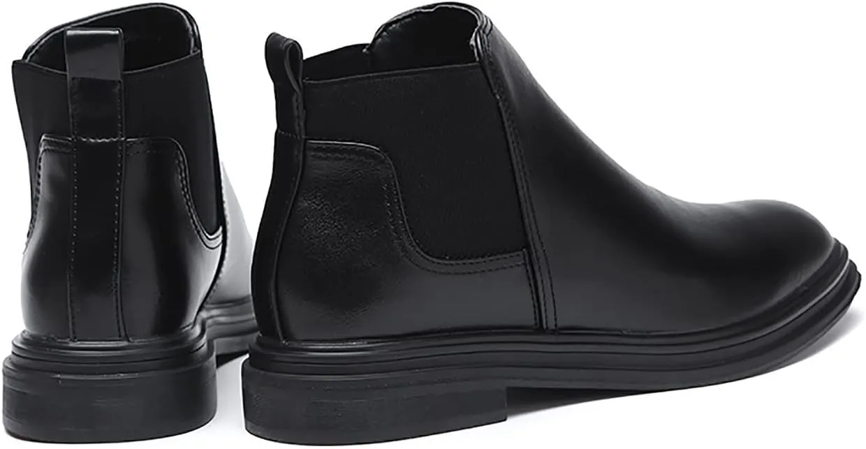 Santimon Men's Chelsea Boots Lightweight Casual Chukka Ankle Boots Classic Elastic Dress Boots for Men