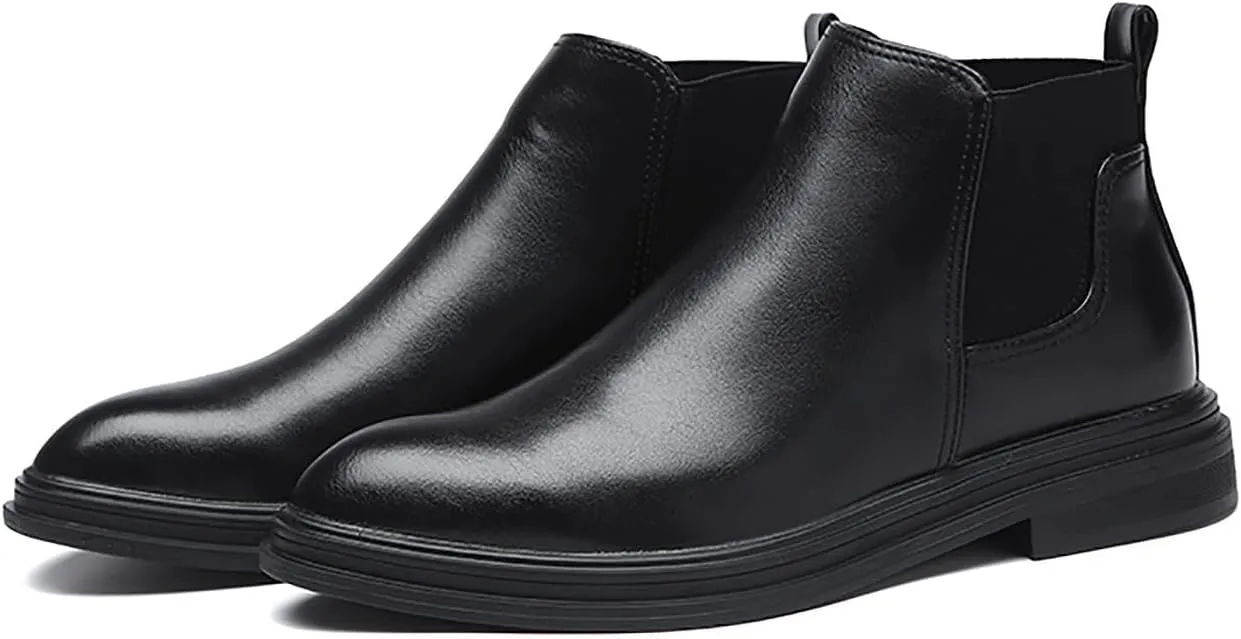 Santimon Men's Chelsea Boots Lightweight Casual Chukka Ankle Boots Classic Elastic Dress Boots for Men
