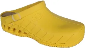 Scholl Unisex Clog Evo Shoe for Medical Professionals, yellow, 10