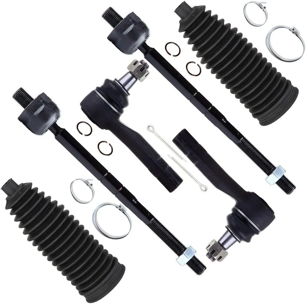 SCITOO 6pcs Front Inner Outer Tie Rod End w/Steering Boot Suspension Kit fit for Ford Explorer for Ford Ranger for Mazda B3000 B2500 B2300 B4000 for Mercury Mountaineer