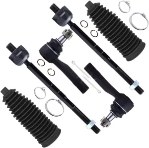 SCITOO 6pcs Front Inner Outer Tie Rod End w/Steering Boot Suspension Kit fit for Ford Explorer for Ford Ranger for Mazda B3000 B2500 B2300 B4000 for Mercury Mountaineer