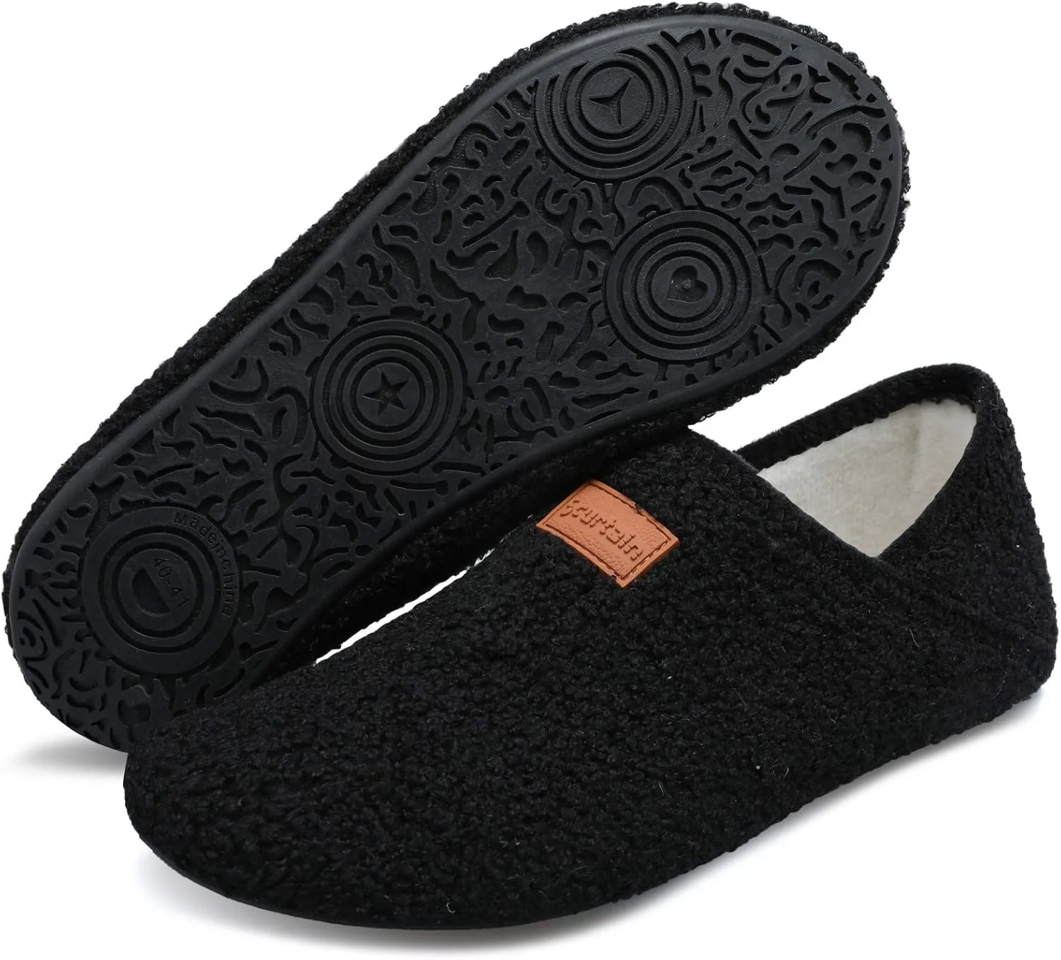 Scurtain Unisex Adults Rubber Sole Slippers