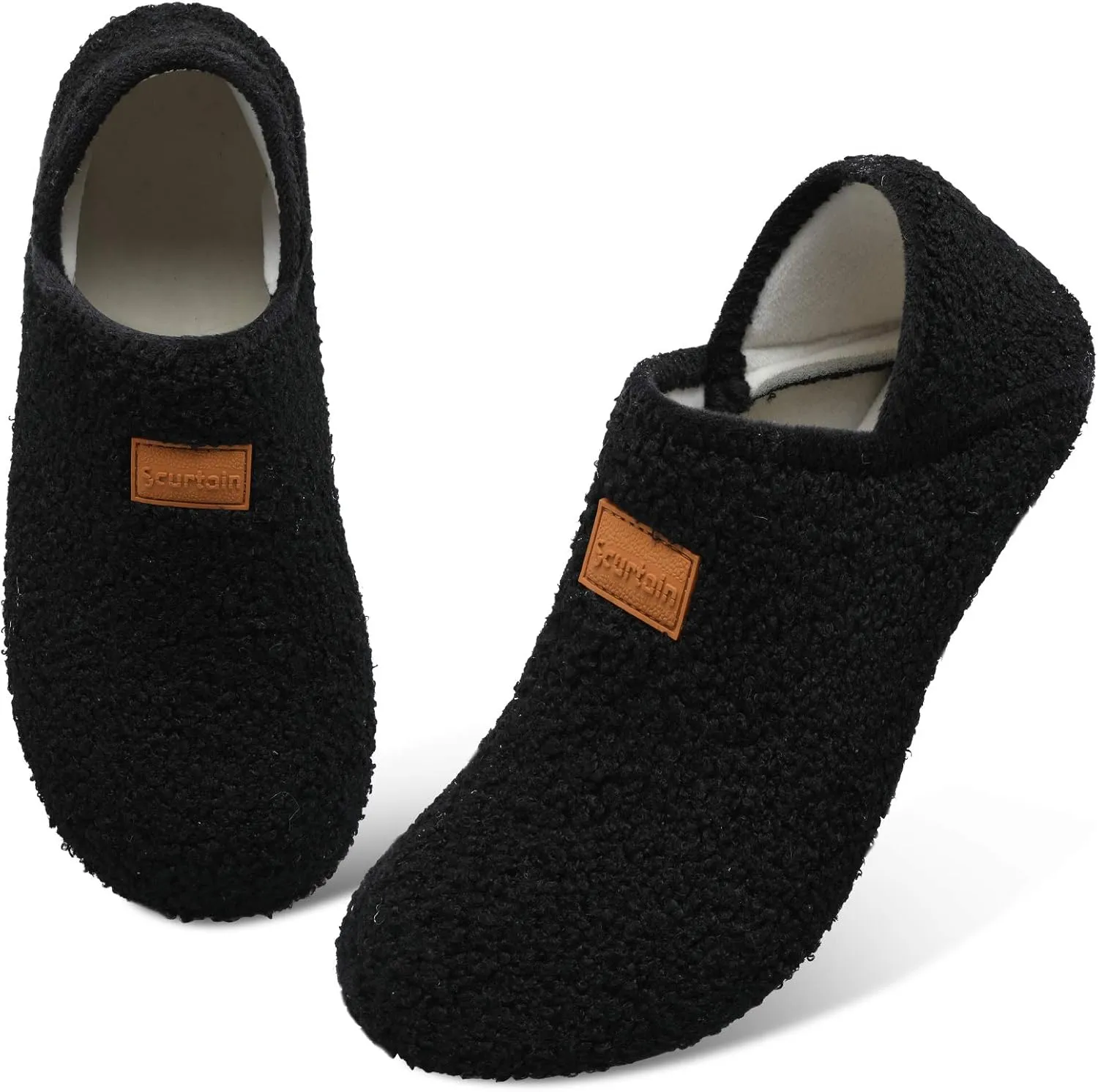 Scurtain Unisex Adults Rubber Sole Slippers
