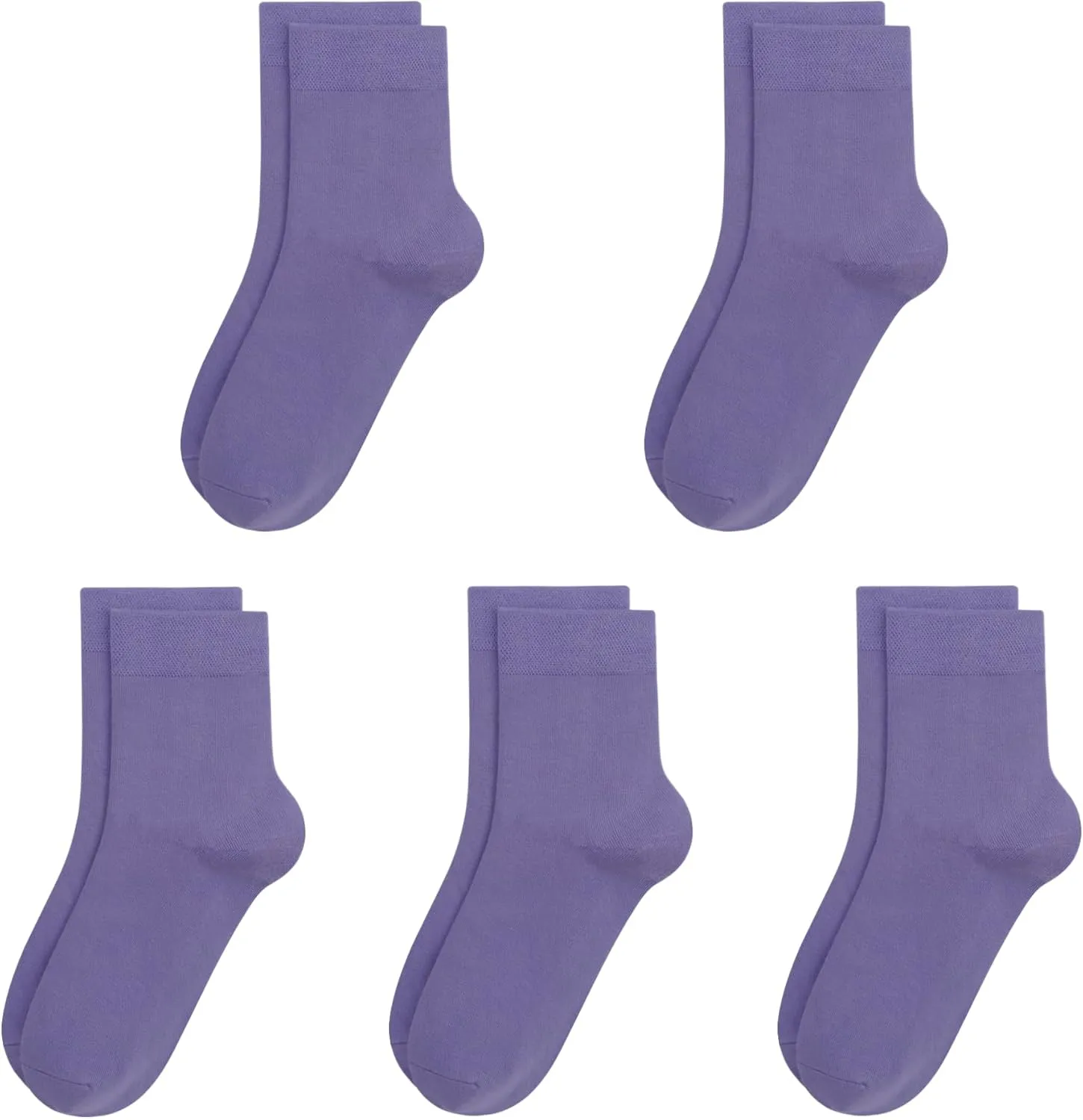 SERISIMPLE Kids Viscose Bamboo School Socks Soft flate Seam Color Anti Odor Thin Breathable Stretch Cuffs Girls Boy 5 Pairs