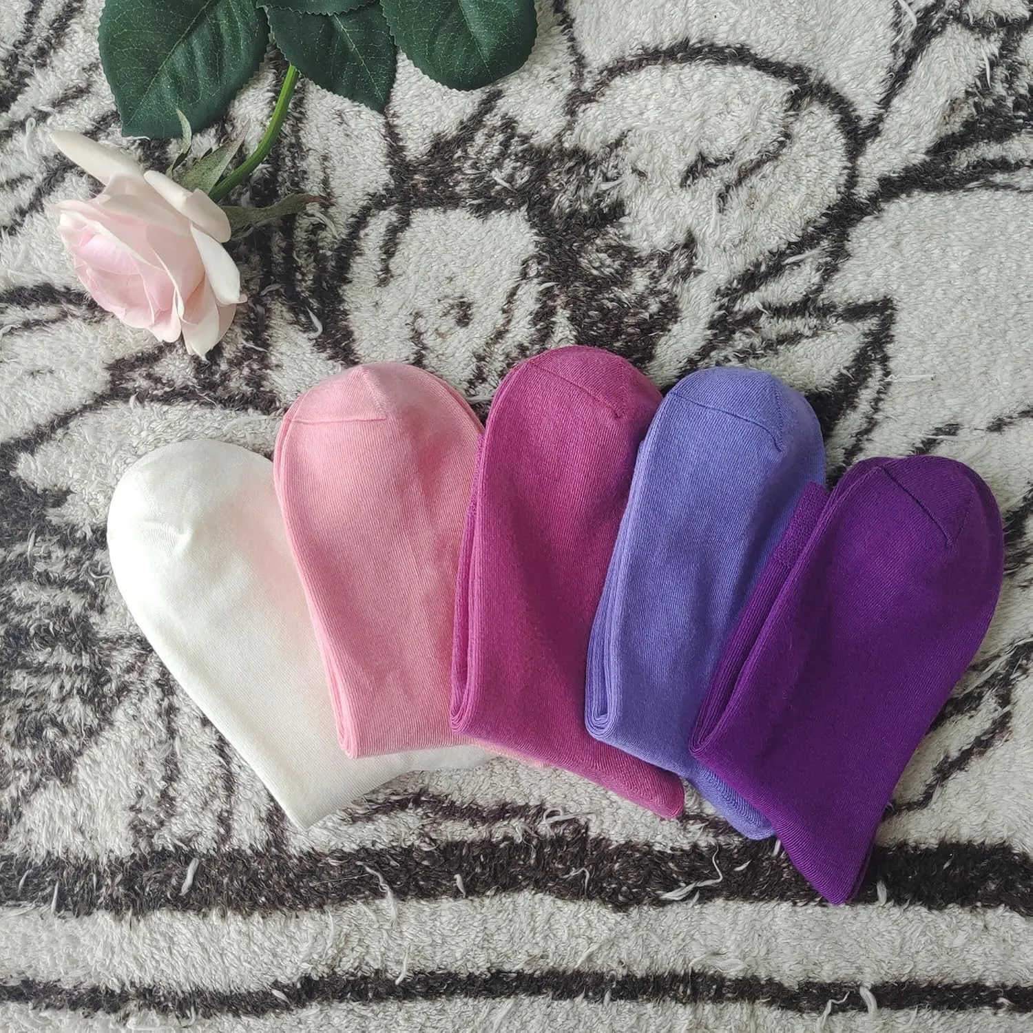 SERISIMPLE Kids Viscose Bamboo School Socks Soft flate Seam Color Anti Odor Thin Breathable Stretch Cuffs Girls Boy 5 Pairs