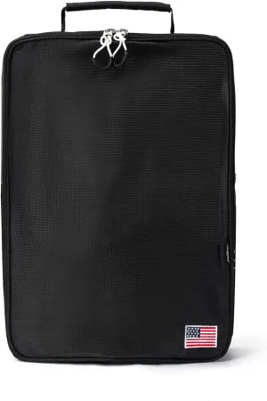 Shoes Bag for Outdoor Sport Travel Golf Waterproof Shoe Pouches Organizer with Zippered Mesh Breathable(Black)
