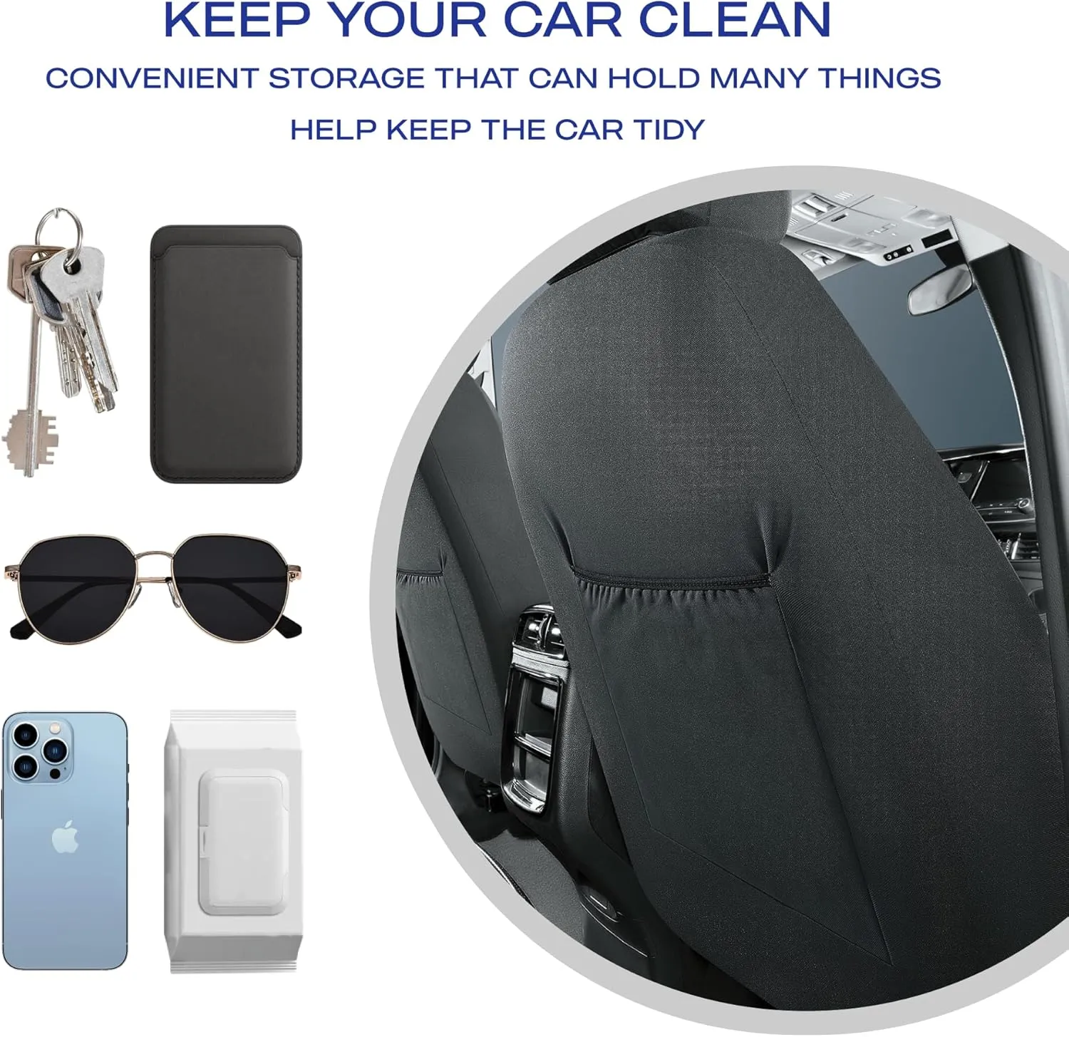 Skechers Car Seat Covers,Piping Luxury Faux Seat Covers,Waterproof Anti Slip Car Seat Protector Full Set,Car Accessories Airbag Universal Fit for Most Cars,Vans,Trucks,SUV,Black