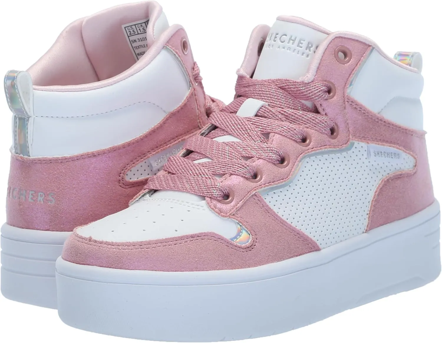 Skechers Girl's Court High-Shine Kicks Sneaker