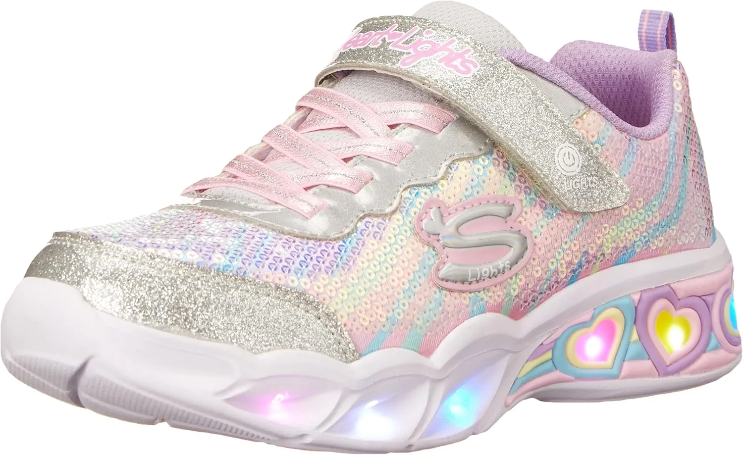 Skechers Girl's Sweetheart Lights-Lets Shine Sneaker