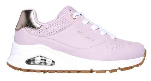 Skechers Girls Uno GEN1 Shimmer Away Laced Trainer 310545L