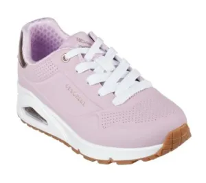 Skechers Girls Uno GEN1 Shimmer Away Laced Trainer 310545L