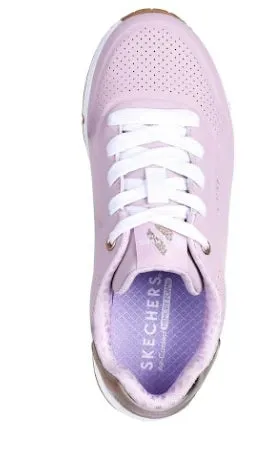 Skechers Girls Uno GEN1 Shimmer Away Laced Trainer 310545L