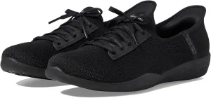 Skechers Modern Comfort Women's Women's Newbury ST-Our Time Hands Free Slip-Ins Sneaker, Black, 7.5