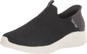 Skechers Sport Women's Women's Hands Free Slip Ins Ultra Flex 3.0 Smooth Step Sneaker, Black, 9.5 Wide