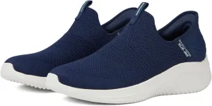 Skechers Sport Women's Women's Hands Free Slip Ins Ultra Flex 3.0 Smooth Step Sneaker, Navy, 8.5 Wide