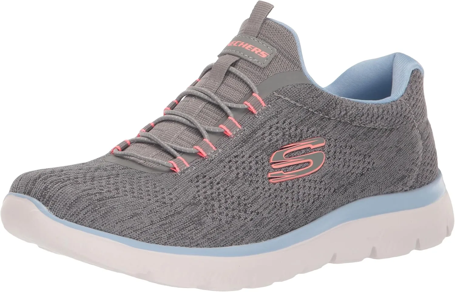 Skechers Sport Women's Women's Summits Fun Flare Sneaker, GYMT=Gray Multi, 10.5