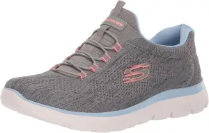 Skechers Sport Women's Women's Summits Fun Flare Sneaker, GYMT=Gray Multi, 10.5