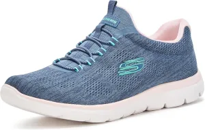 Skechers Women's Summits Fun Flare Sneaker, Navy/Multi=NVMT, 10.5 Wide