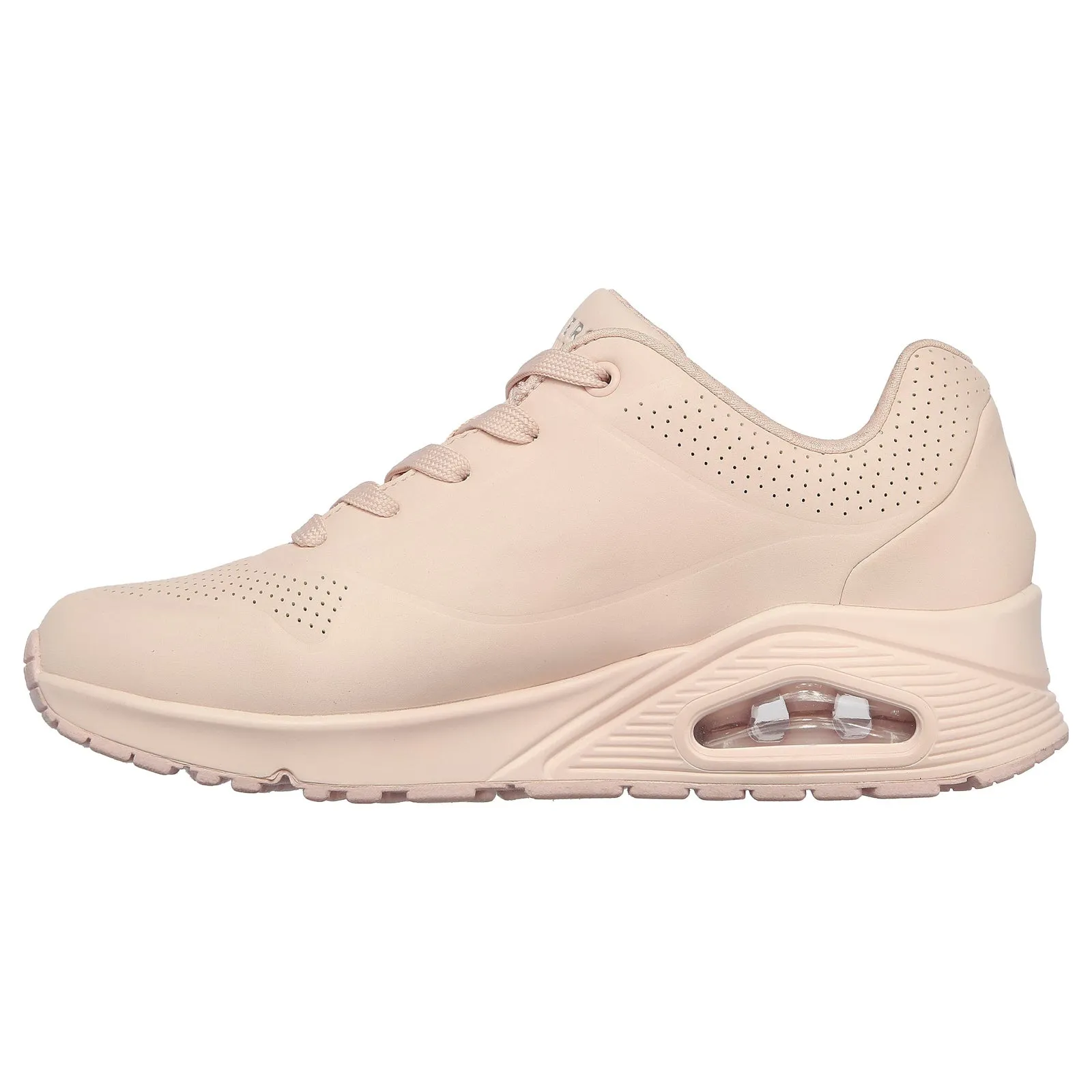 Skechers Womens Uno Frosty Kicks Light Pink Memory Foam Trainers