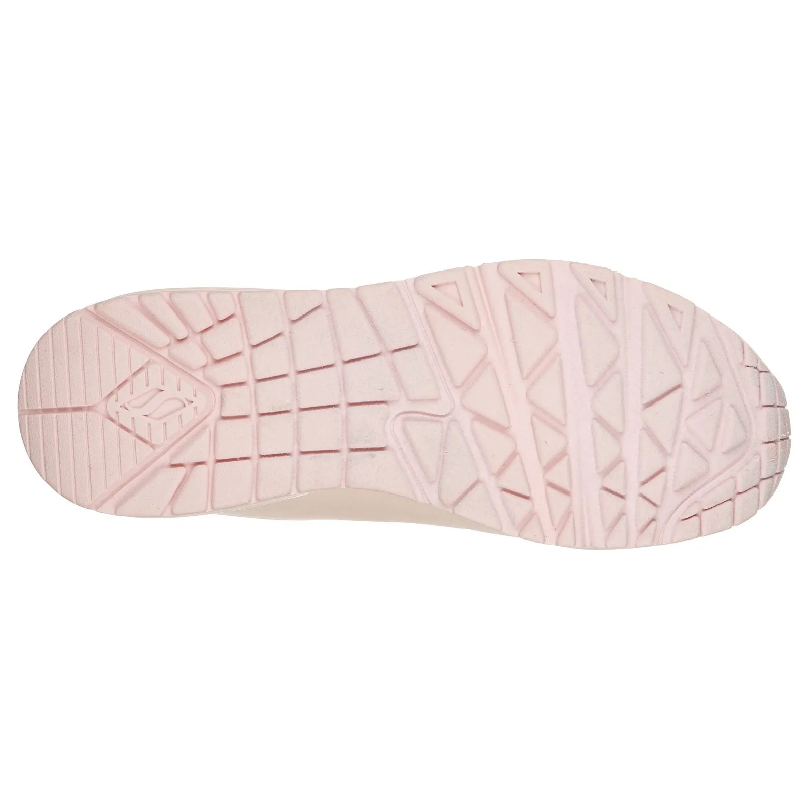 Skechers Womens Uno Frosty Kicks Light Pink Memory Foam Trainers