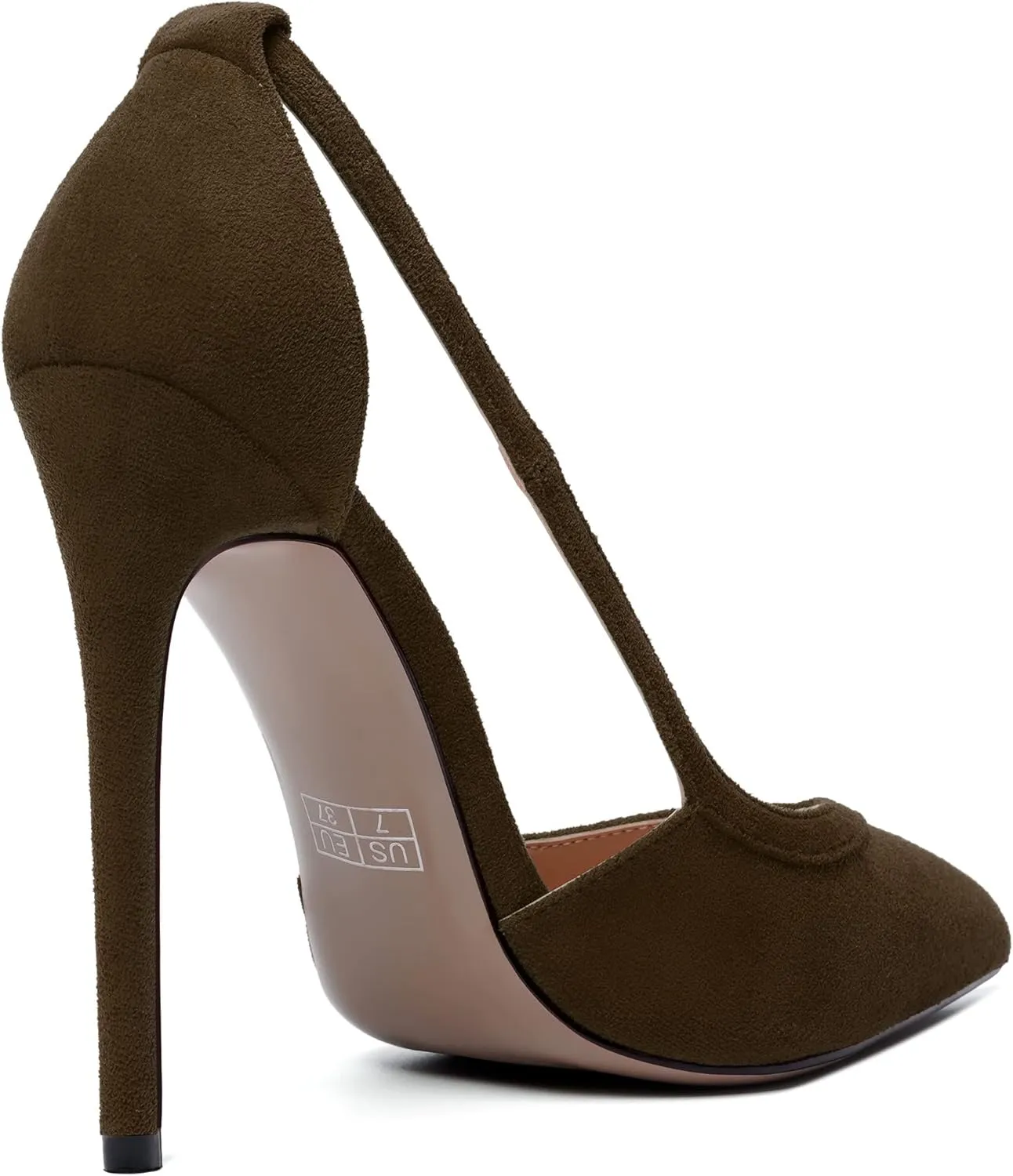 SKYSTERRY Womens Sexy Wedding Suede Pointed Toe Slip On Stiletto High Heel Pumps Shoes 4.7 Inch