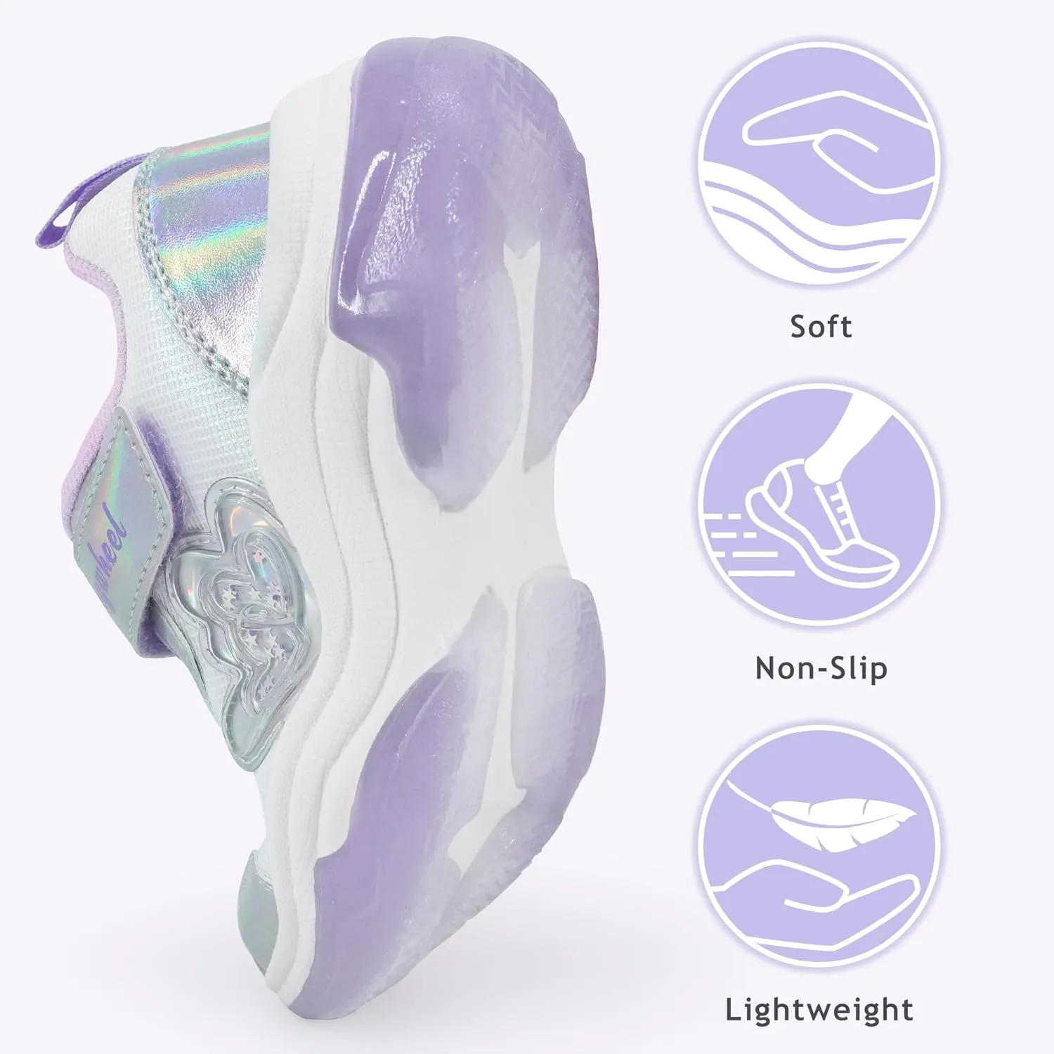 SKYWHEEL Kids Shoes for Girls Light Up Shoes with Switch Tennis Running Athletic Sneaker Little Girls Footwear