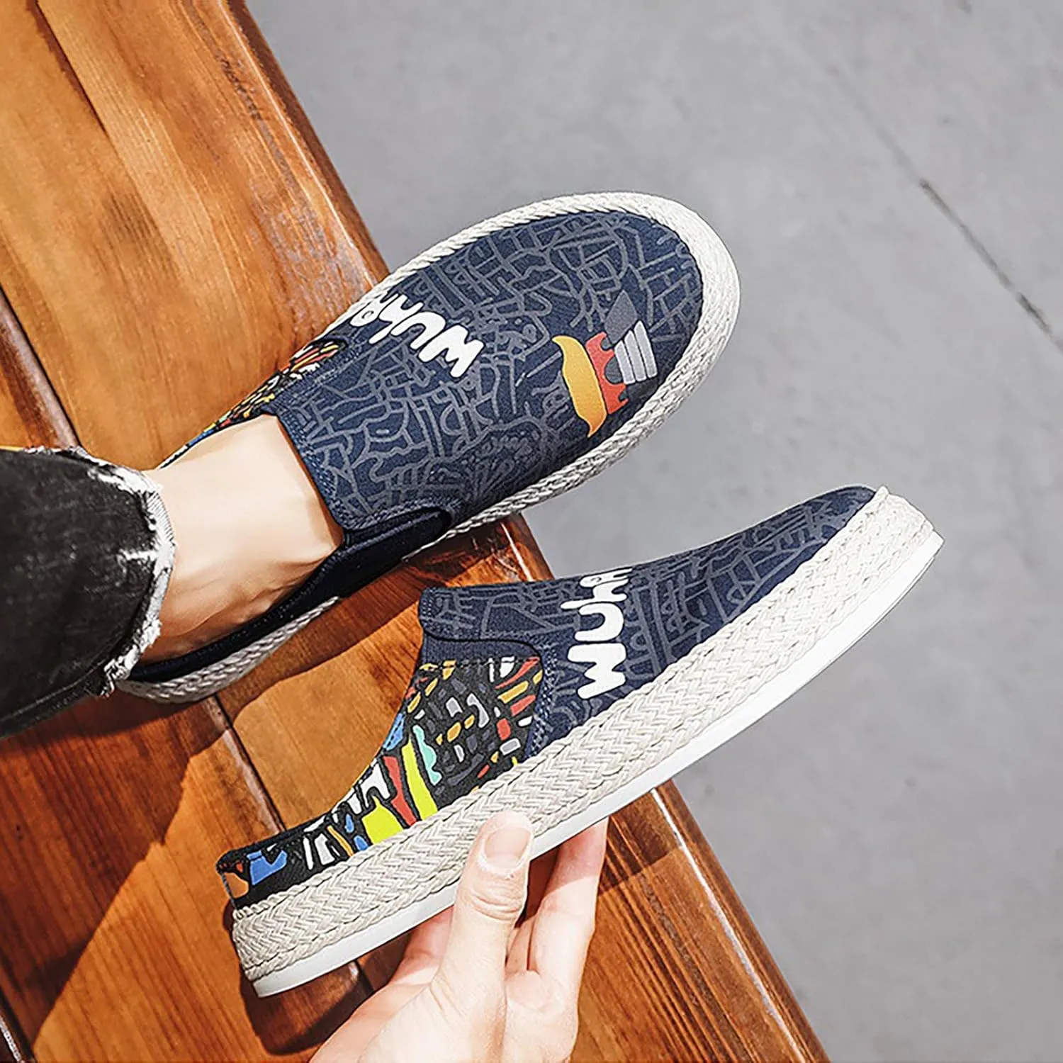 Sneakers Business Breathable 2023 Foreign Trade Men's Heel Less Half Slippers Flat Bottom Fisherman's Shoes Lightweight