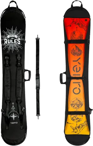 Snowboard Cover Sleeve Case, Adjustable Soft Cover with Shoulder Strap, Binding Open