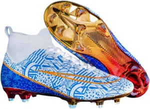 Soccer Cleats for Mens Womens Youth FG Football Boots Outdoor Comfortable Breathable Training Sneaker Shoes High Top